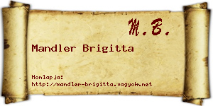 Mandler Brigitta névjegykártya